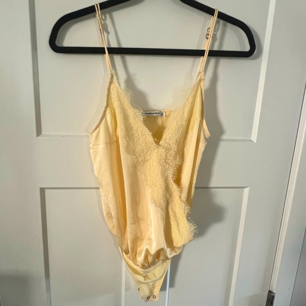 Abercrombie and fitch satin lace bodysuit